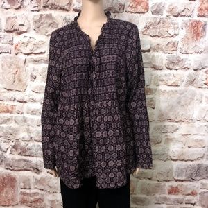 Patterned Button Down Shirt